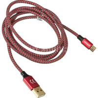 HAMA Кабели для смартфонов и планшетов 00178288 Кабель HAMA 00178288, micro USB (m) - USB (m), 1.5м, в оплетке, красный превью