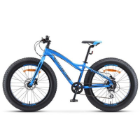 STELS Велосипеды Aggressor D Велосипед STELS Aggressor D (2019), фэтбайк (подростковый), рама 13.5", колеса 24", синий, 15.44кг [lu083962] превью