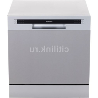 HYUNDAI Посудомоечные машины DT503 Посудомоечная машина Hyundai DT503, компактная, настольная, 55см, загрузка 8 комплектов, серебристая [dt503 серебристый] превью