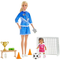 BARBIE Куклы и аксессуары Футбольный тренер Игровой набор Barbie Футбольный тренер [glm47] превью