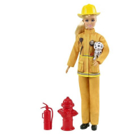 BARBIE Куклы и аксессуары Пожарный в пожарной форме и с тематическими аксессуарами Кукла Barbie Пожарный в пожарной форме и с тематическими аксессуарами [gtn83] превью