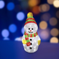 NEON-NIGHT Декоративное освещение Снеговик с шарфом Светящаяся фигура NEON-NIGHT Home Снеговик с шарфом, светодиодов 40шт, , 30см [513-275] превью