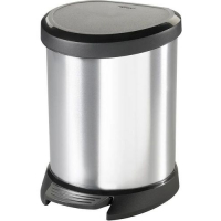 CURVER Контейнеры и баки для мусора Metal bin Контейнер Curver Metal bin для мусора 5л серебристый/черный (185376) превью