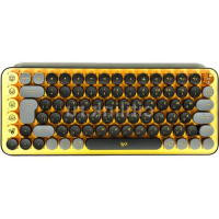 LOGITECH Клавиатуры POP Keys Клавиатура Logitech POP Keys, USB, Bluetooth/Радиоканал, желтый + черный [920-010716] превью