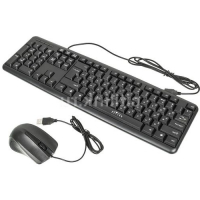 OKLICK Комплекты (Клавиатура+Мышь) 600M Комплект (клавиатура+мышь) Oklick 600M, USB, проводной, черный [337142] превью