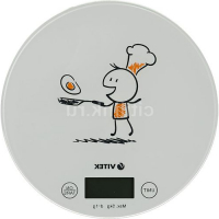 VITEK Кухонные весы VT-8018 Весы кухонные Vitek VT-8018, белый/рисунок превью
