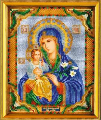 Кроше (Радуга бисера) Набор для вышивания иконы B-171 "Богородица Неувядаемый Цвет"  превью