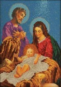 Кроше (Радуга бисера) Набор для вышивания иконы B-189 "Рождество Христово"  превью