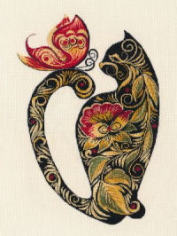 Овен Набор для вышивания 1458 Русские узоры.Кошка (Овен)  превью
